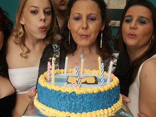 its an old and young lesbian birthday party